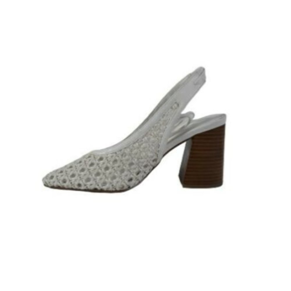 ASOS Shoes womens White Sling Back Slip On Pointed Toe Size 3 - Picture 1 of 11